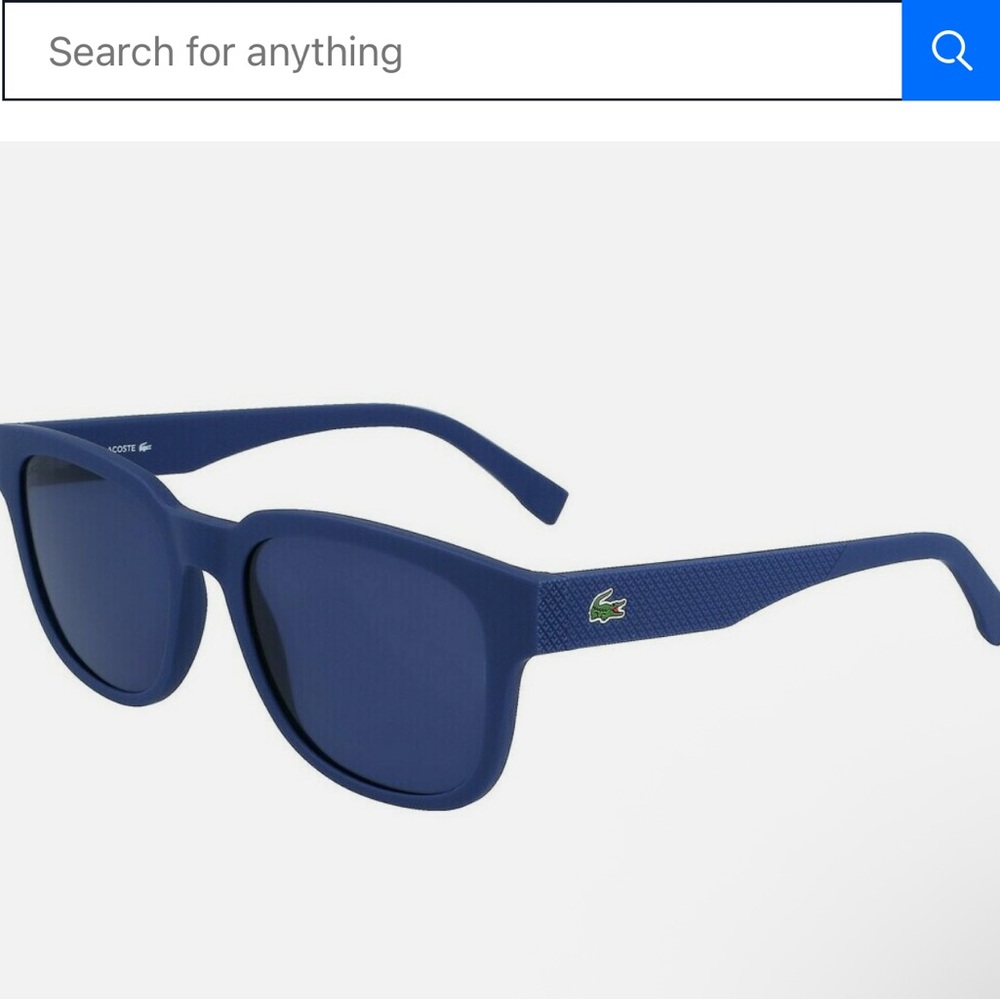 Lacoste Authentic Navy Blue Wayfarer Sunglasses with Matte Finish